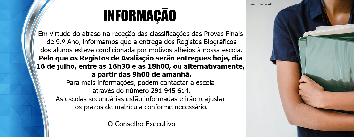 Entrega dos Registos Biográficos - 9.ºAno