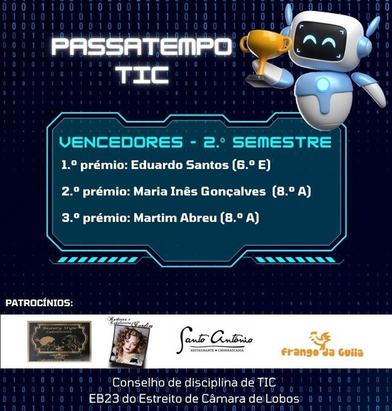 Vencedores do Passatempo TIC – 2.º semestre