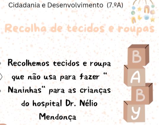 Campanha de recolha de tecidos e roupas