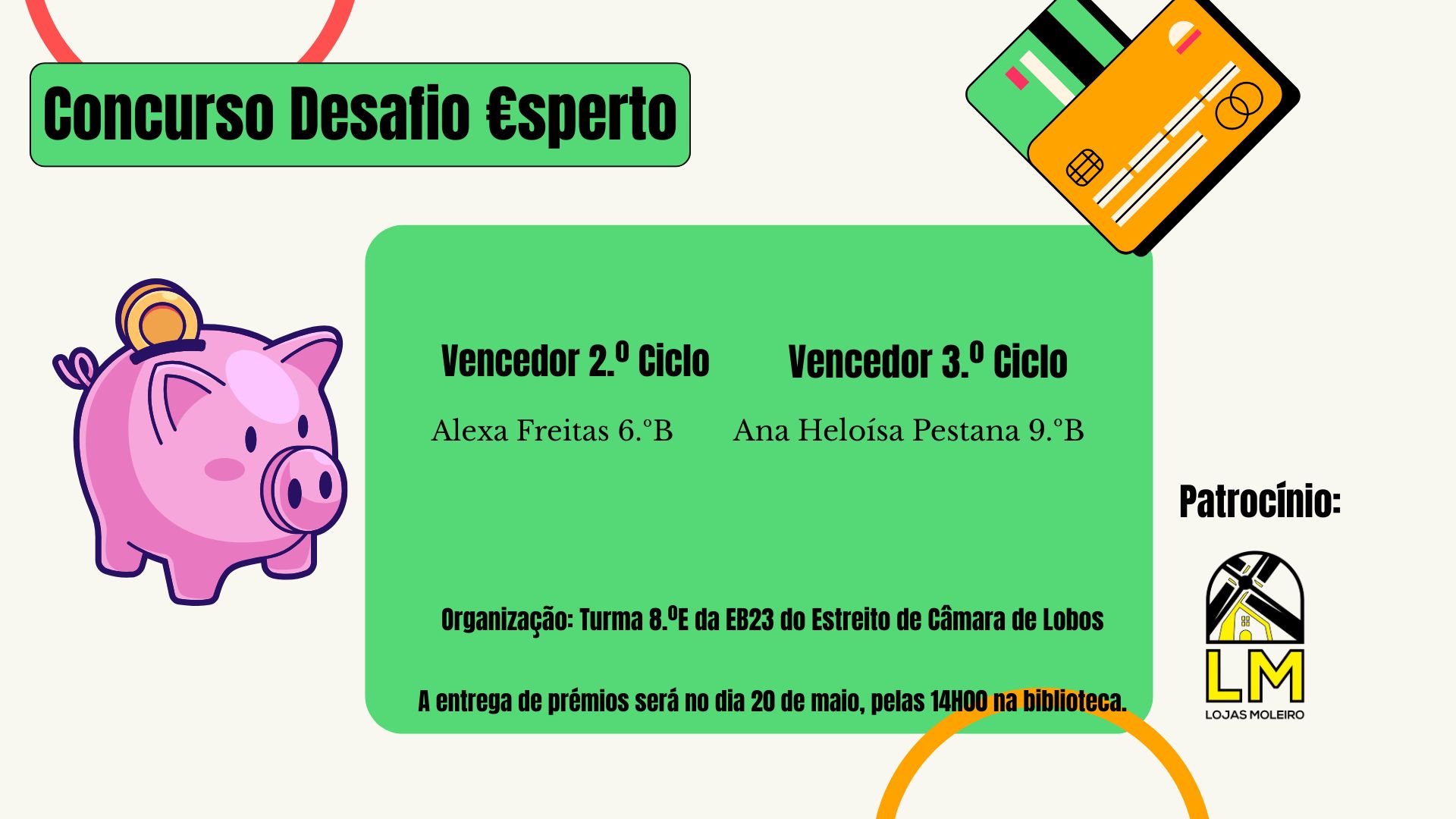 Vencedores do Concurso Desafio €sperto