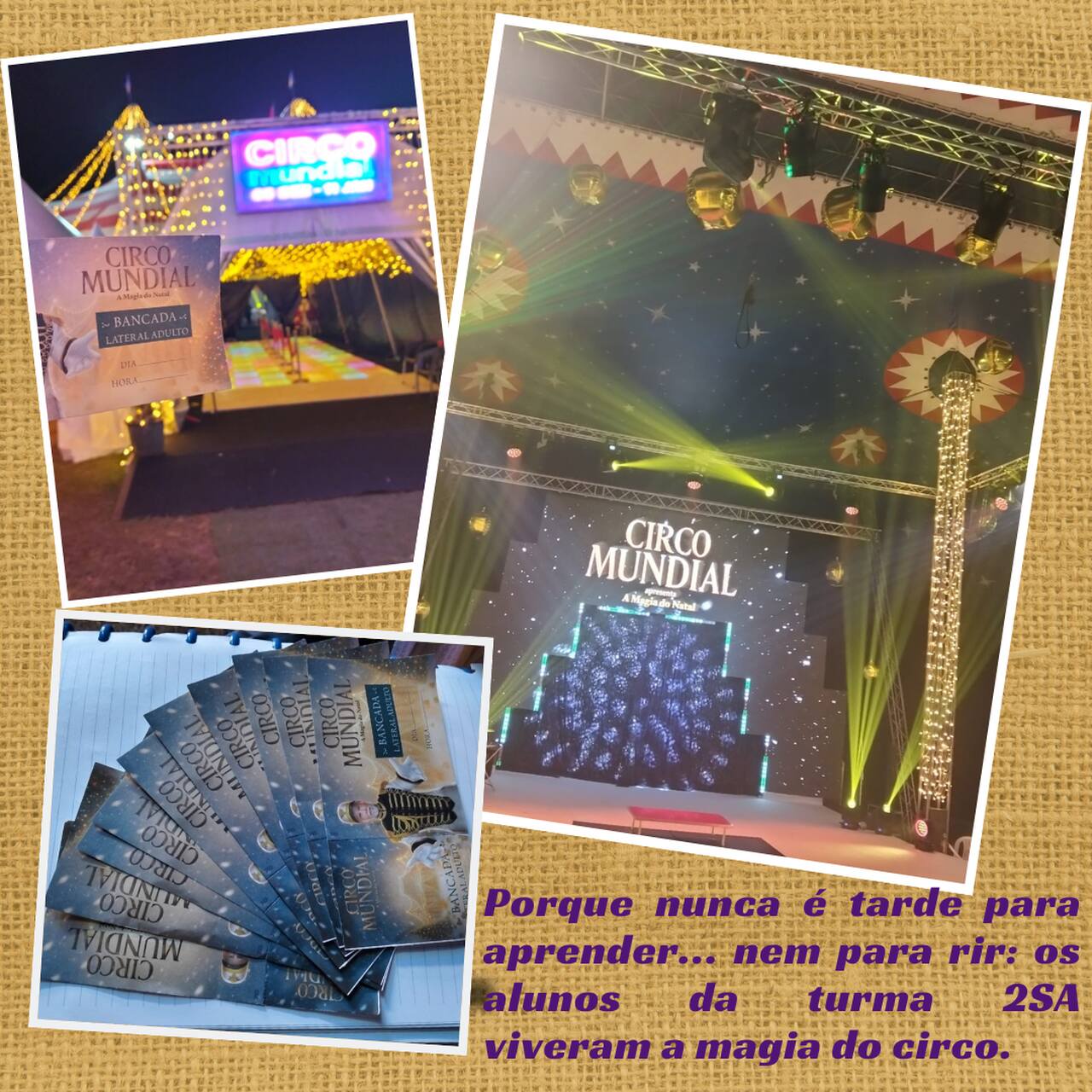 Alunos adultos vivem a magia do circo